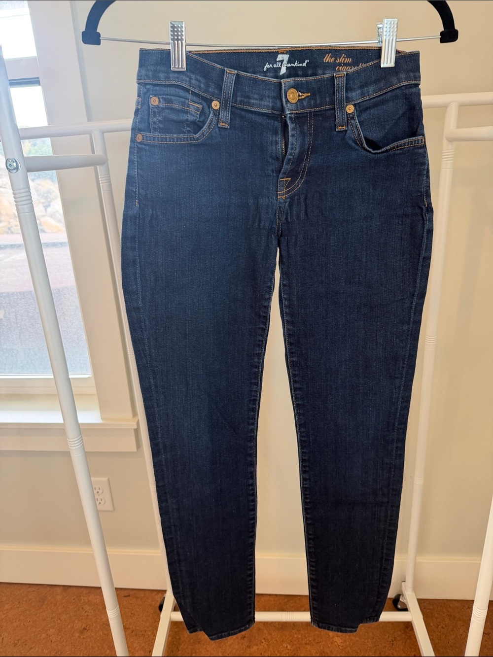 7 For All Mankind Dark Indigo Skinny Jeans